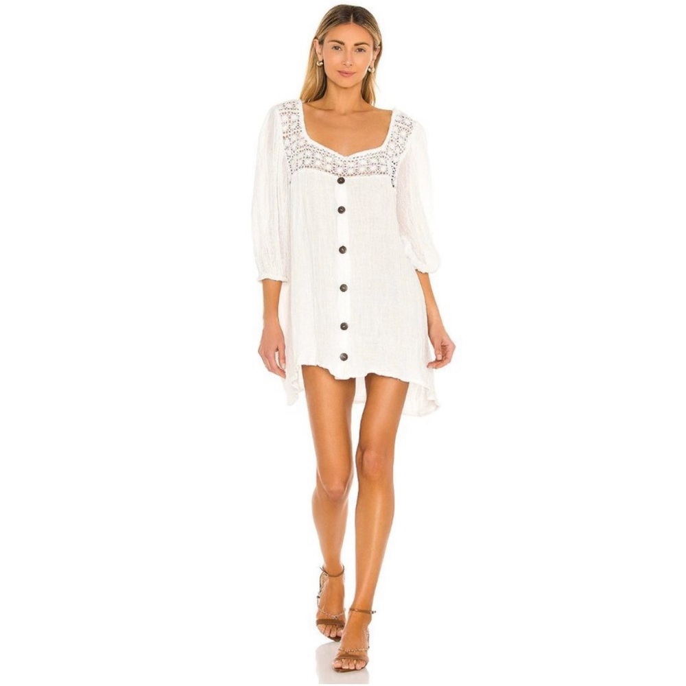 Jen's Pirate Booty Hidden Valley Tunic in Gauze White S